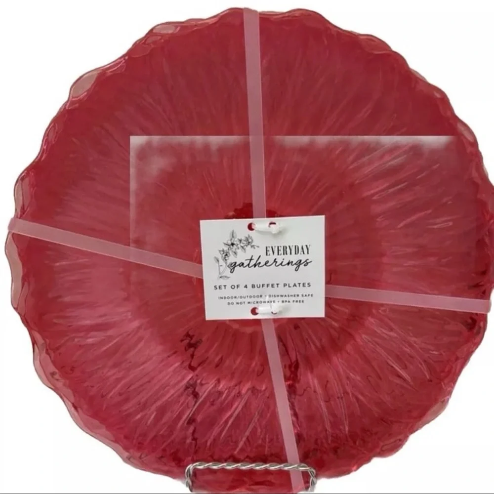 Pink Buffet Plates Tableware Set for Festive Celebrations Picnic Party